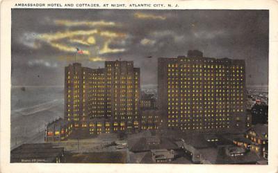 Ambassador Hotel and Cottages at Night Atlantic City, New Jersey Postcard