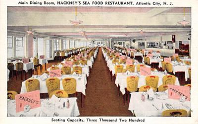 Hackney's Sea Food Restaurant Atlantic City, New Jersey Postcard