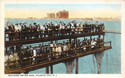 Watching the Net Haul Atlantic City, New Jersey Postcard