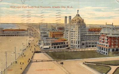 Bird's-eye View South from Traymore Atlantic City, New Jersey Postcard