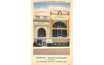One of the Kent's Restaurant in Atlantic City New Jersey Postcard