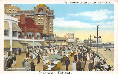 Boardwalk Scene   Atlantic City, New Jersey Postcard