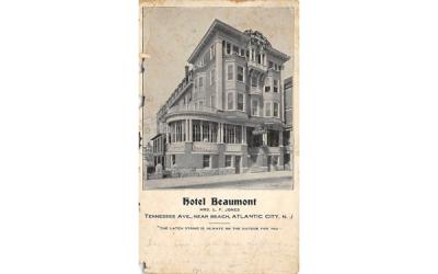 Hotel Beaumont Atlantic City, New Jersey Postcard