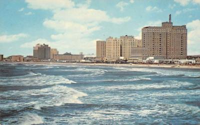 View of the Ocean, looking towards Ventnor Atlantic City, New Jersey Postcard