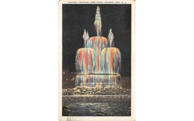 Electric Fountain, Park Place Atlantic City, New Jersey Postcard