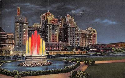 Traymore Hotel by Night Atlantic City, New Jersey Postcard