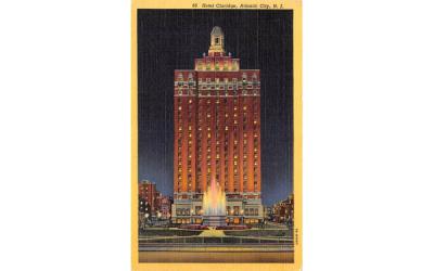 Hotel Claridge Atlantic City, New Jersey Postcard