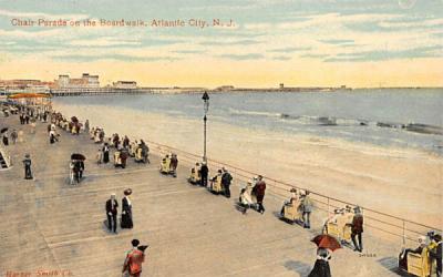 Chair Parade on the Boardwalk Atlantic City, New Jersey Postcard