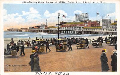 Rolling Chair Parade at Million Dollar Pier Atlantic City, New Jersey Postcard