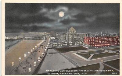 Marlborough-Blenheim Hotel& Million Dollar Pier Atlantic City, New Jersey Postcard