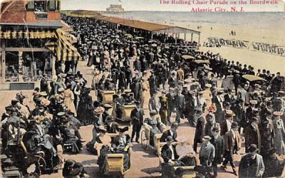 The Rolling Chair Parade on the Boardwalk Atlantic City, New Jersey Postcard