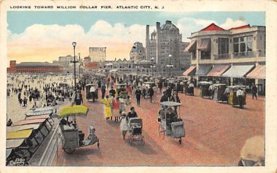 Looking Toward Million Dollar Pier Atlantic City, New Jersey Postcard