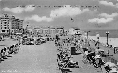 Berkeley-Carteret Hotel Solarium Asbury Park, New Jersey Postcard