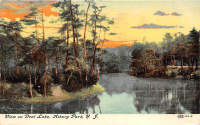 View on Deal Lake Asbury Park, New Jersey Postcard