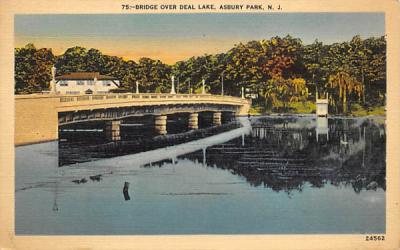 Bridge over Deal Lake Asbury Park, New Jersey Postcard