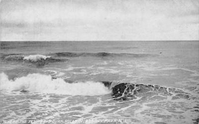 Where the Plunging Surf Rolls In Asbury Park, New Jersey Postcard