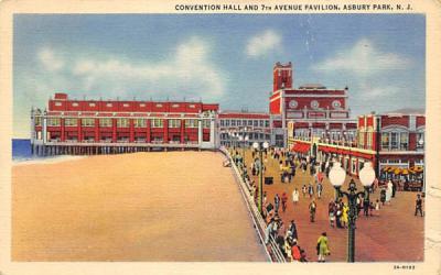Convention Hall and 7th Avenue Pavilion Asbury Park, New Jersey Postcard