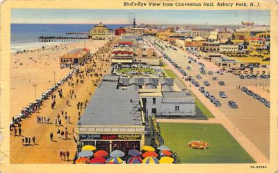 Bird's-Eye View from Convention Hall Asbury Park, New Jersey Postcard