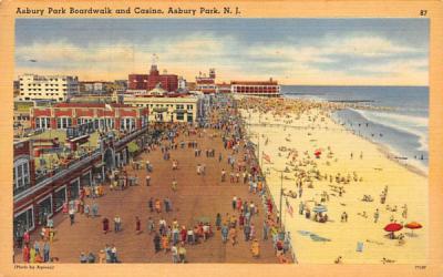 Asbury Park Boardwalk and Casino New Jersey Postcard