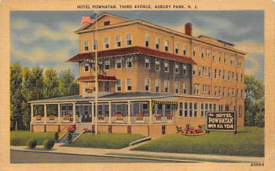 Hotel Powhatan Asbury Park, New Jersey Postcard