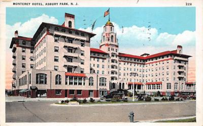 Monterey Hotel Asbury Park, New Jersey Postcard