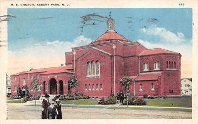 M. E. Church Asbury Park, New Jersey Postcard