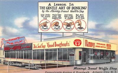 Mammy's Donut Waffle Shop Atlantic City, New Jersey Postcard