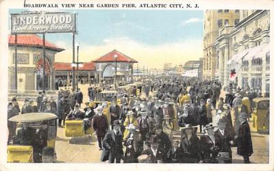 Boardwalk View near Garden Pier Atlantic City, New Jersey Postcard
