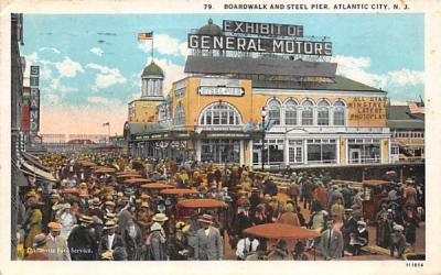 Boardwalk and Steel Pier Atlantic City, New Jersey Postcard