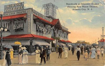 Boardwalk at Delaware Avenue Atlantic City, New Jersey Postcard