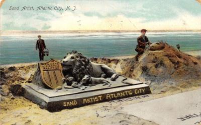 Sand Artist Atlantic City, New Jersey Postcard