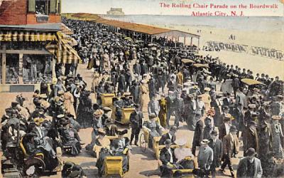 The Rolling Chair Parade on the Boardwalk Atlantic City, New Jersey Postcard