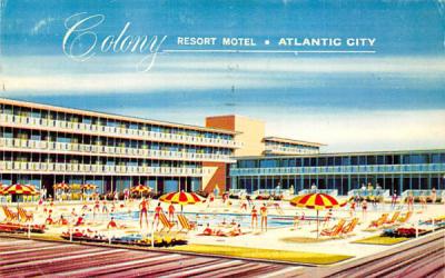Colony Resort Motel Atlantic City, New Jersey Postcard