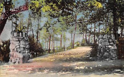 The Entrance to Marlclife Atlantic Highlands, New Jersey Postcard