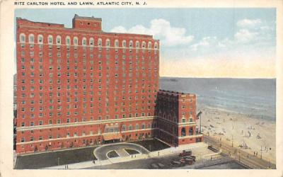 Ritz Carlton Hotel and Lawn Atlantic City, New Jersey Postcard