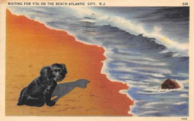 Waiting For You On The Beach Atlantic City, New Jersey Postcard
