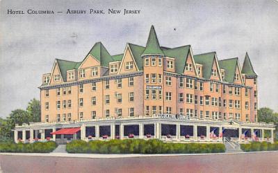 Hotel Columabia Asbury Park, New Jersey Postcard