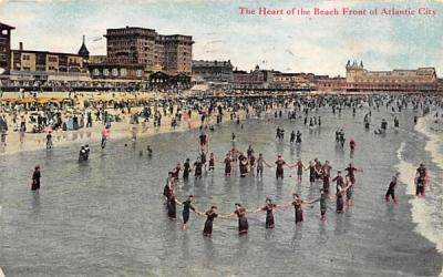 The Heart of the Beach Front Atlantic City, New Jersey Postcard