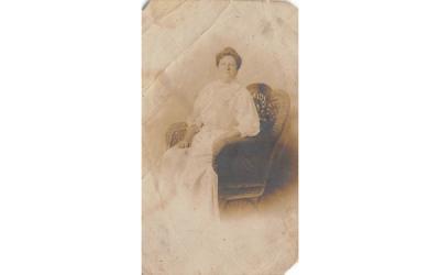 Photo of woman sitting in chair Atlantic City, New Jersey Postcard