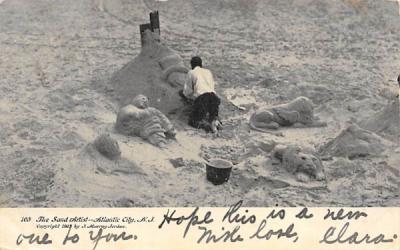 The Sand Artist Atlantic City, New Jersey Postcard