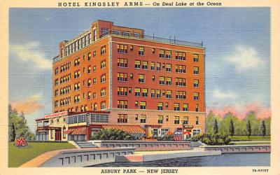 Hotel Kingsley Arms Asbury Park, New Jersey Postcard