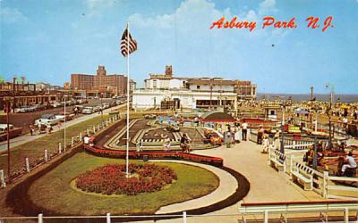 A small section of the fun area on the boardwalk  Asbury Park, New Jersey Postcard