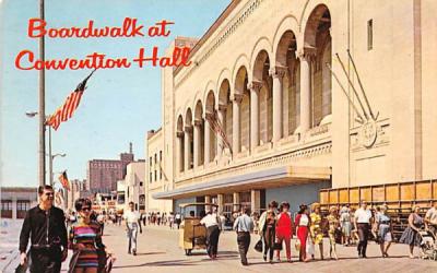 Boardwalk at Convention Hall Atlantic City, New Jersey Postcard