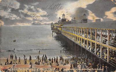 Steel Pier by Moonlight Atlantic City, New Jersey Postcard