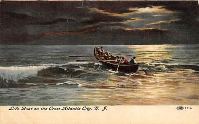 Life Boat on the Crest Atlantic City New Jersey Postcard