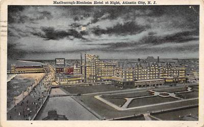 Marlborough-Blenheim Hotel at Night Atlantic City, New Jersey Postcard