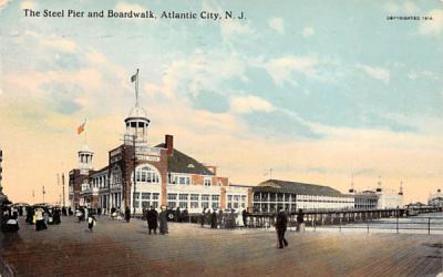 The Steel Pier and Boardwalk Atlantic City, New Jersey Postcard