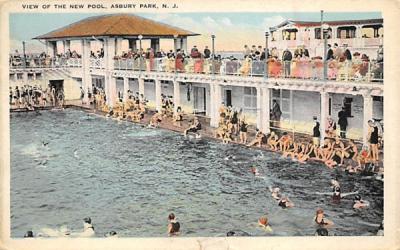 View of the New Pool Asbury Park, New Jersey Postcard