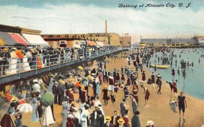 Bathing at Atlantic City, N.J., USA New Jersey Postcard