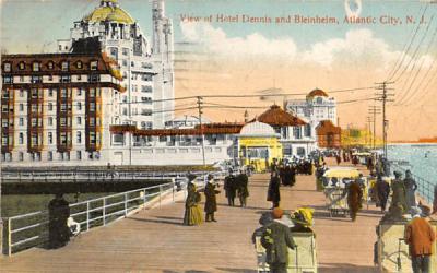 View of Hotel Dennis and Bleinheim Atlantic City, New Jersey Postcard
